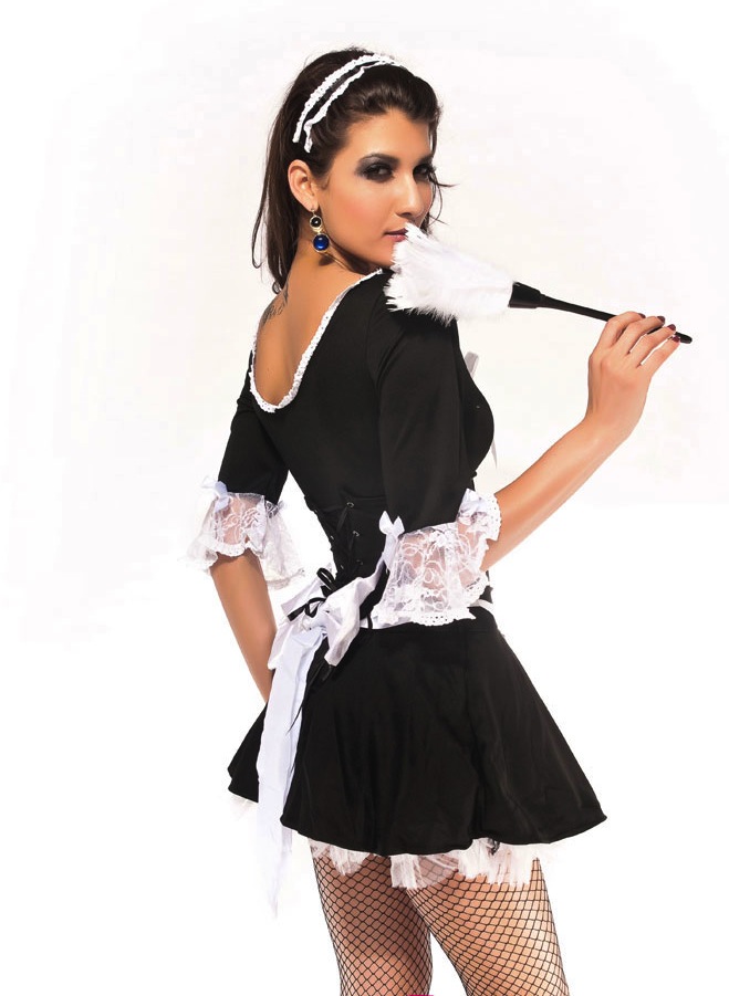 SZ60088 Half Sleeves Match Sets Maidservant Stage Cosplay Costume Fancy Dress